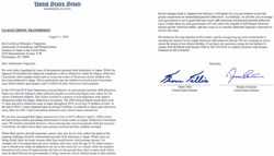 BREAKING NEWS: United States Senate Issues Official Warning and Complaint to Japanese Ambassador Shinsuke Sugiyama Regarding The Issue of International Parental Child abductions to Japan